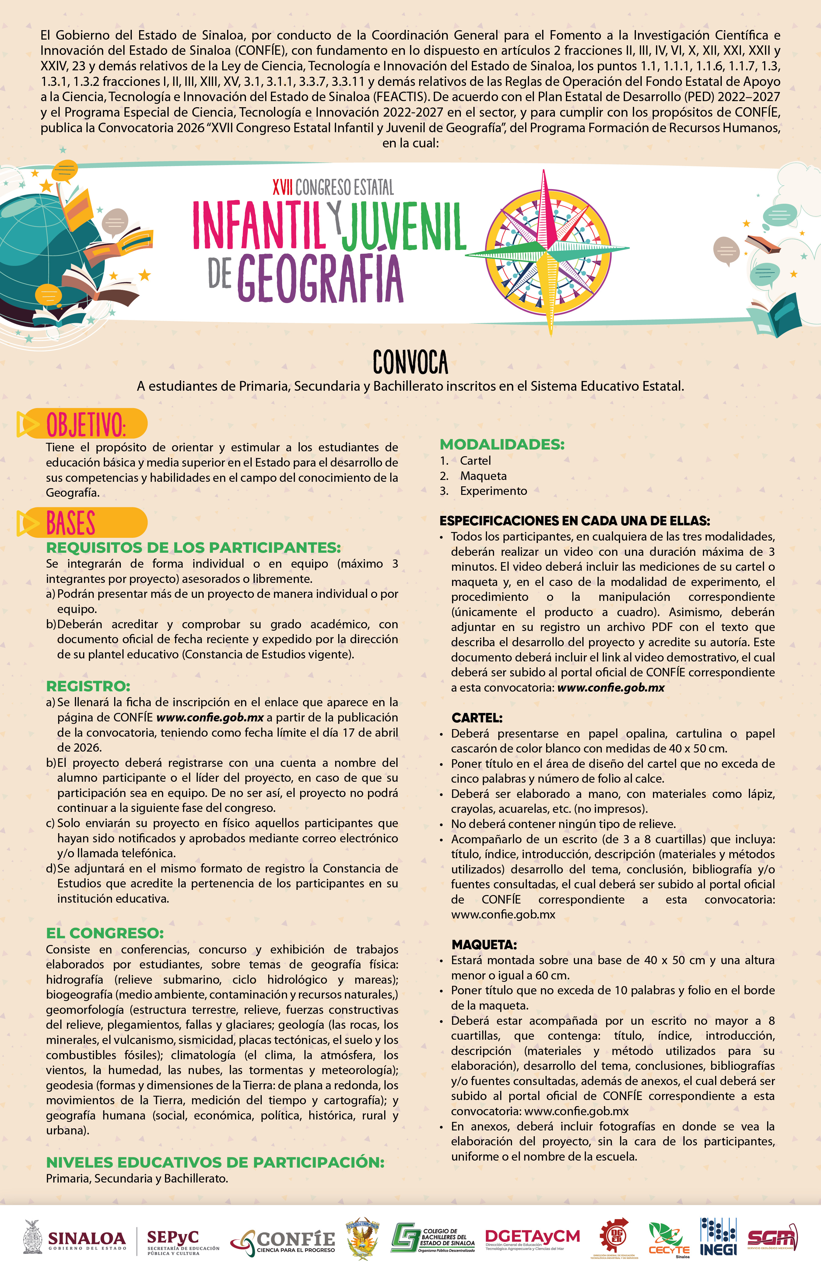 XVII Congreso Estatal Infantil y Juvenil de Geografía 2026 Parte 1